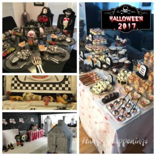 Halloween Party Decorations and Food