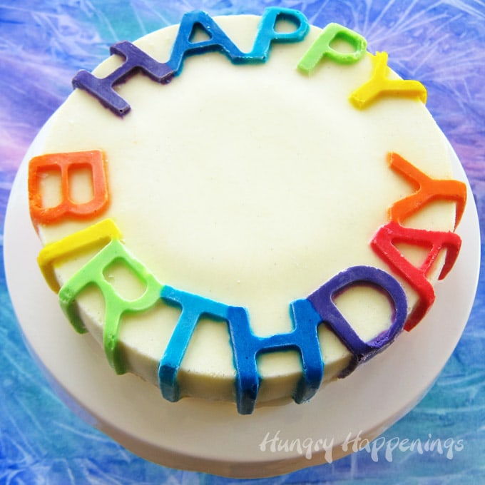 Birthday Cheesecake - a festive rainbow cake