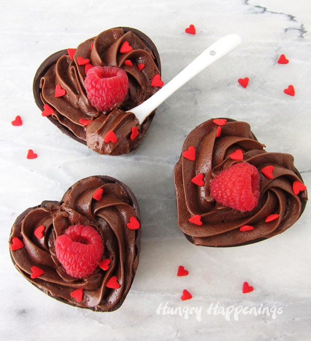 chocolate heart cups valentines day recipes