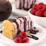 Chocolate Raspberry Ice Cream Pie with an EGGO® CHOCO-TOAST™ CHOCOLATEY CHIP crust.