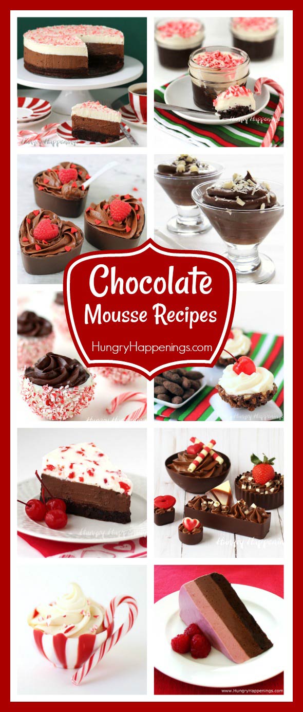 Dark Chocolate Mousse and White Chocolate Mousse Cakes, Cups, and more!