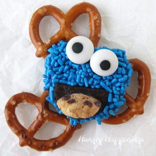 Cookie Monster Pretzels