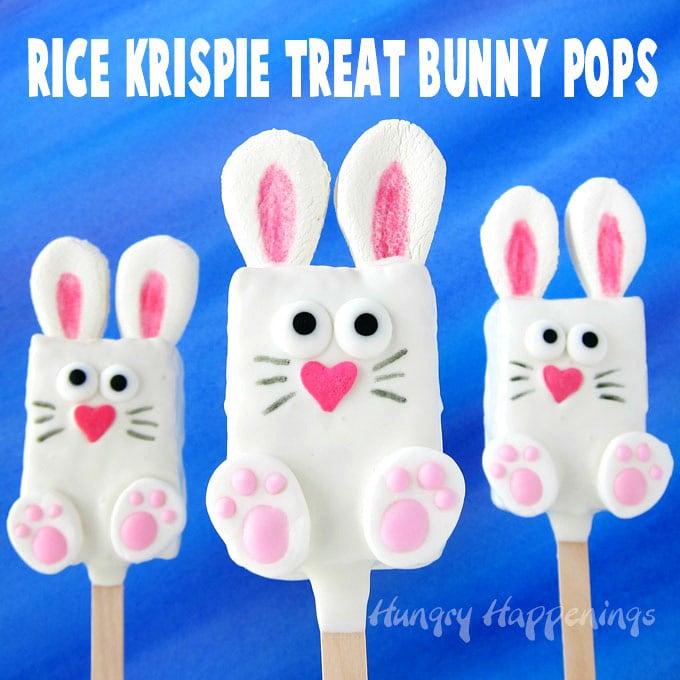 Rice Krispie Treat Bunny Pops