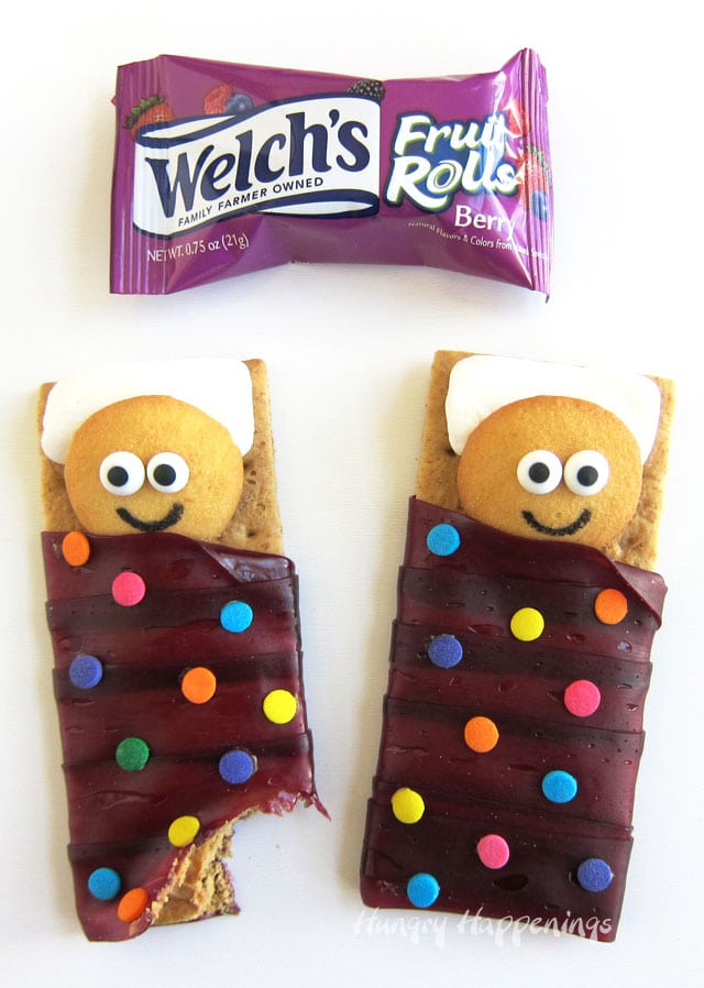 Birthday cookies - Welch's Fruit Rolls Sleeping Bag Snacks