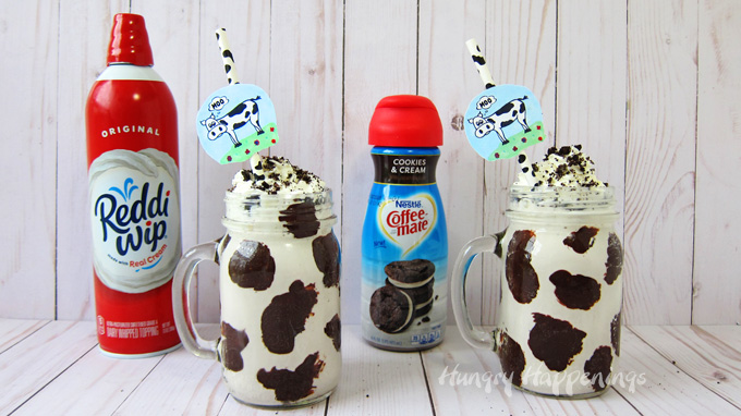COFFEE-MATE Cookies & Cream Coffee Creamer Milkshake topped with Reddi-whip