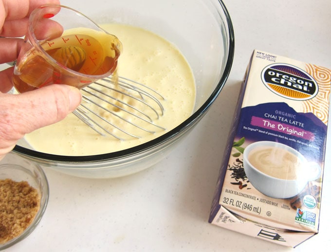 add Oregon Chai Tea Latte Concentrate to custard to make a wonderful bread pudding