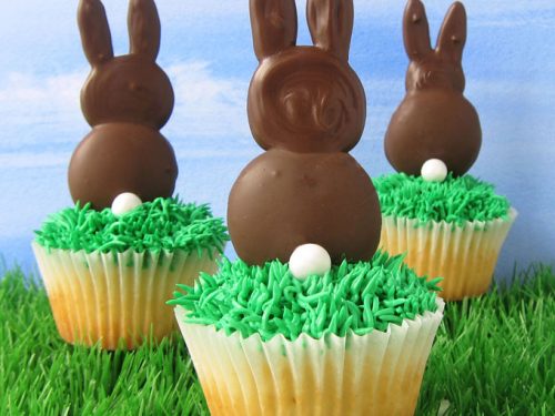 Easter Cake and Cupcake Toppers Cute Rabbit Bunny Chocolate Toppers 5pcs 