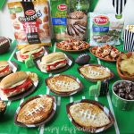 Game day recipes featuring Tyson Chicken including Chicken and Cheese Quesadilla Footballs, Italian Chicken Subs, and Chicken Parmesan Bites.