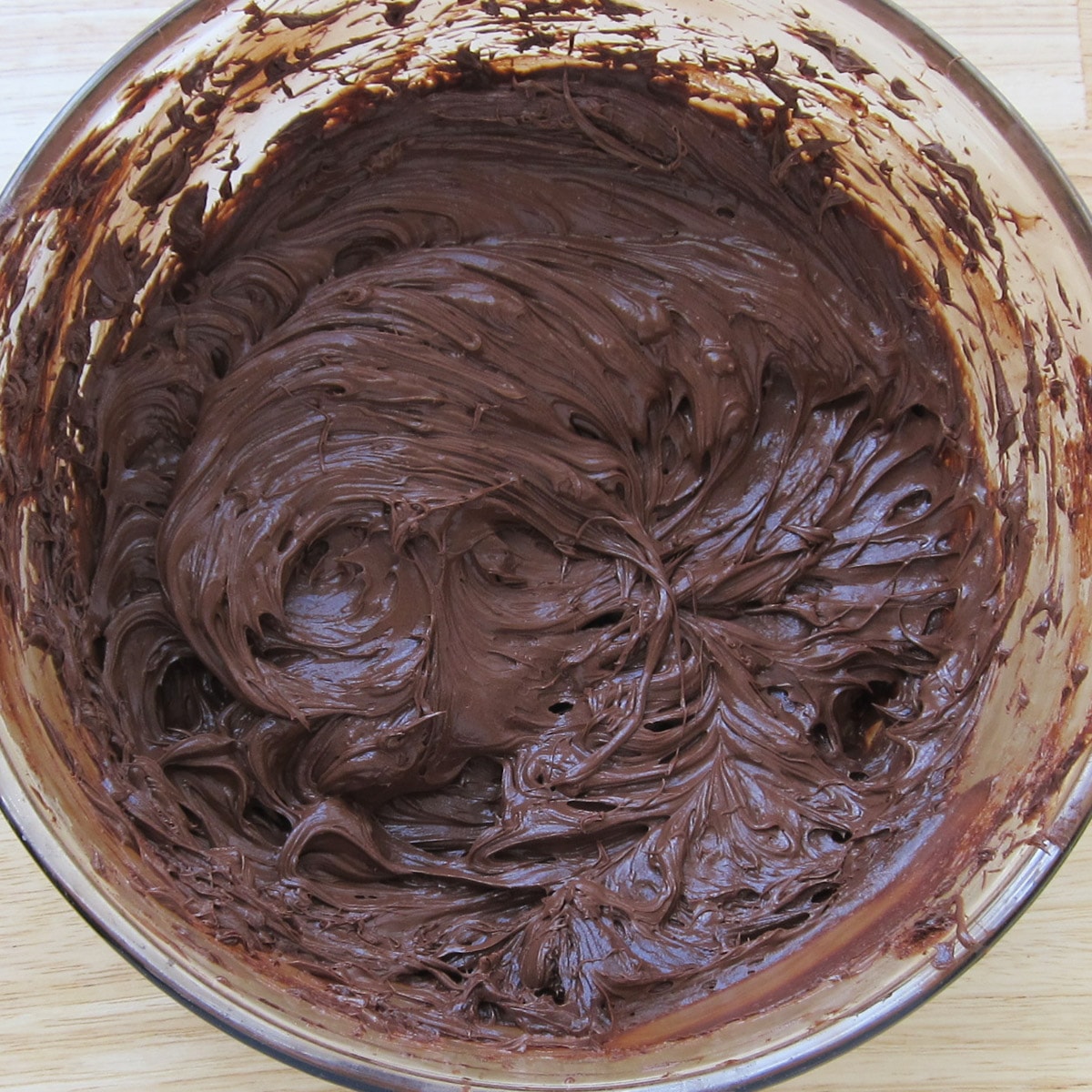 whipped chocolate ganache frosting.