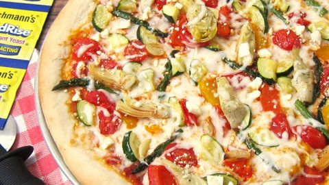 Roasted Veggie Pizza With Homemade Crust Hungry Happenings