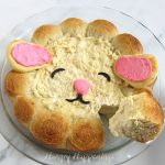 Dig into an Easter chicken dip that's decorated to look like a little lamb.