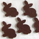 Sugar-free chocolate fudge Easter bunnies.