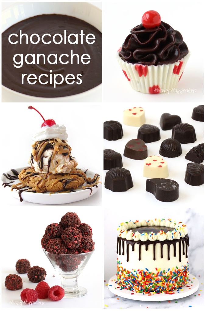 Chocolate Ganache Recipes - Chocolate Truffle Cupcakes, Ice Cream Sundae, Chocolate Truffles, Raspberry Truffles, Drip Cake