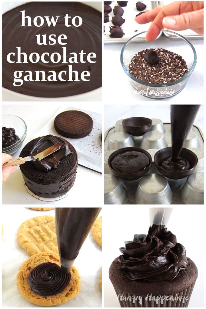 use chocolate ganache to make truffles, frost cakes, fill hot chocolate bombs, fill sandwich cookies, frost cupcakes