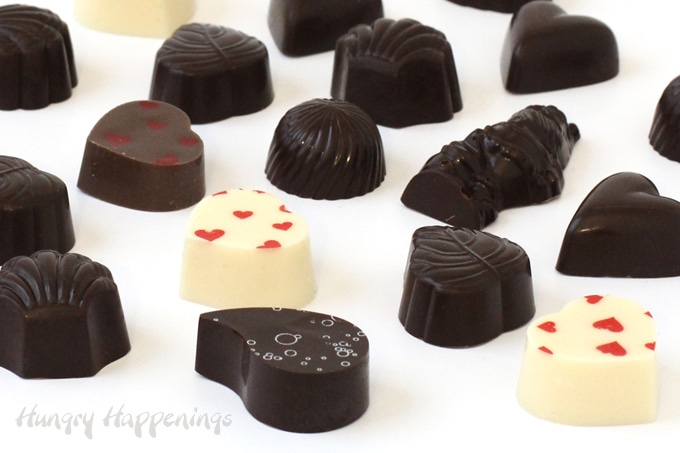 homemade chocolate truffles are crafted using polycarbonate chocolate molds