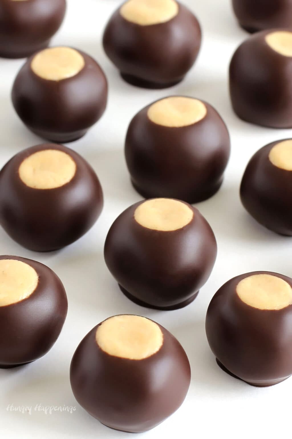 Buckeyes Recipe Chocolate Peanut Butter Fudge Candies Hungry Happenings