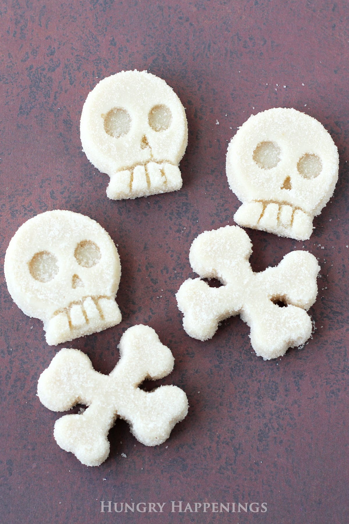 Halloween gummies skulls and crossbones.
