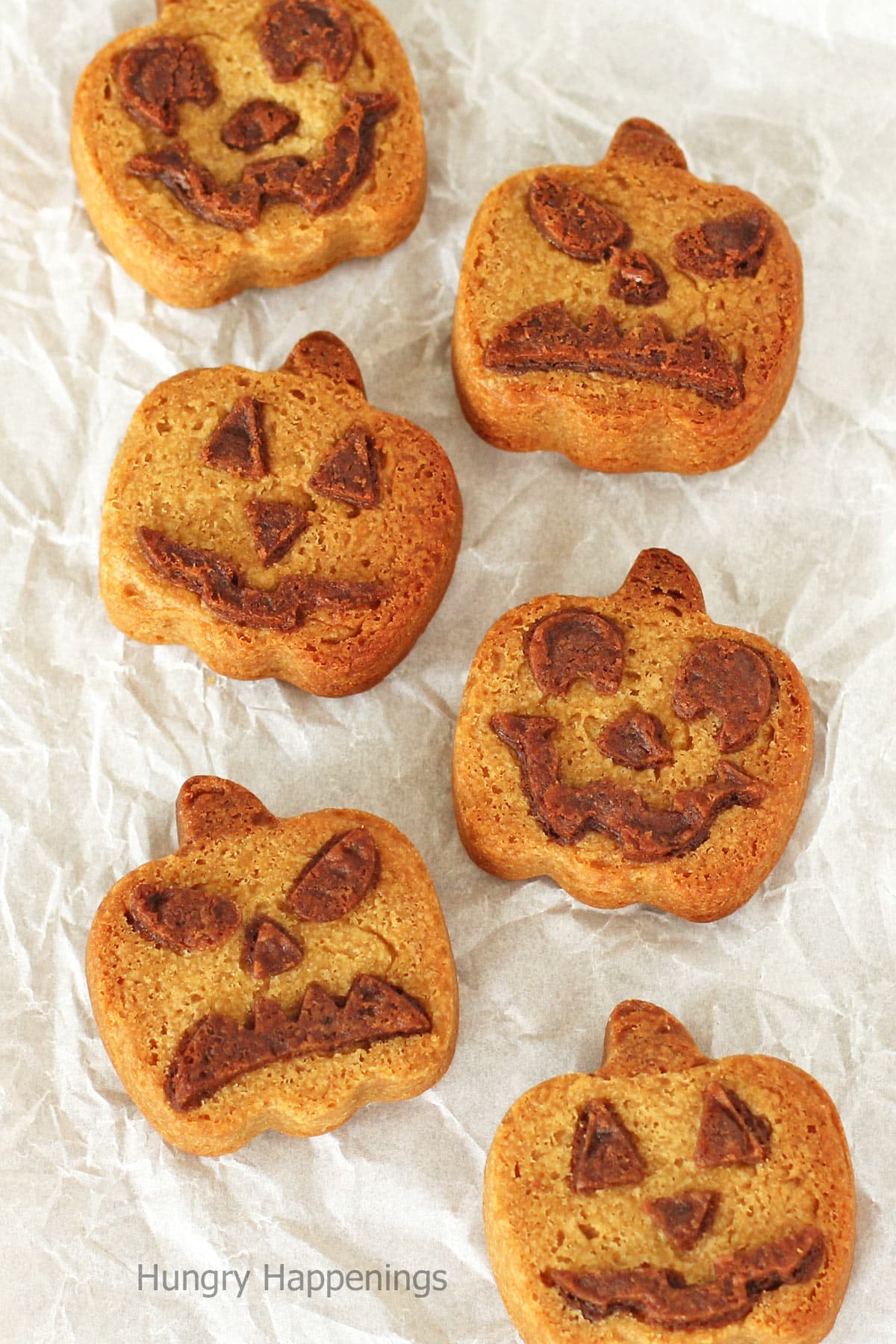 Jack-O-Lantern peanut butter cookies.