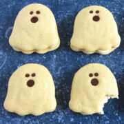 whoopie pie ghosts with marshmallow fluff filling