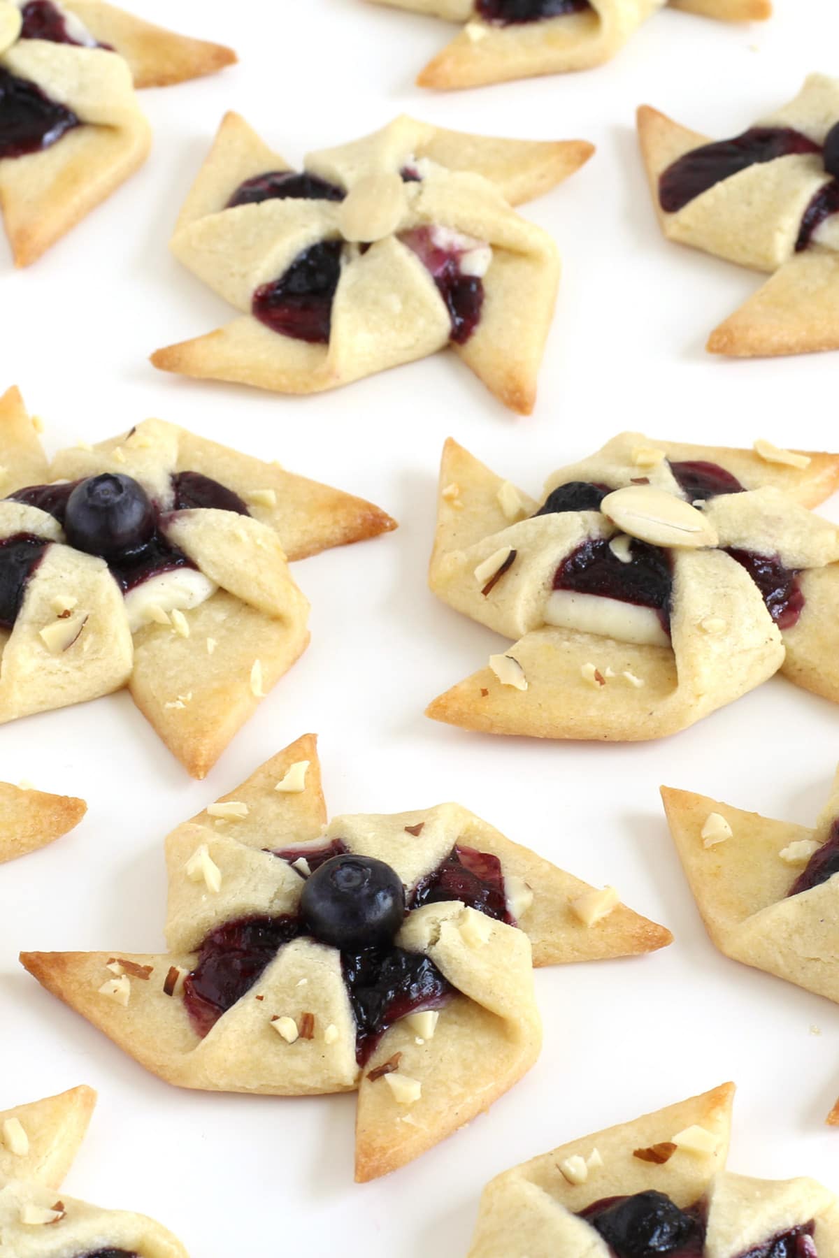 Blueberry Cream Cheese Windmill Cookies