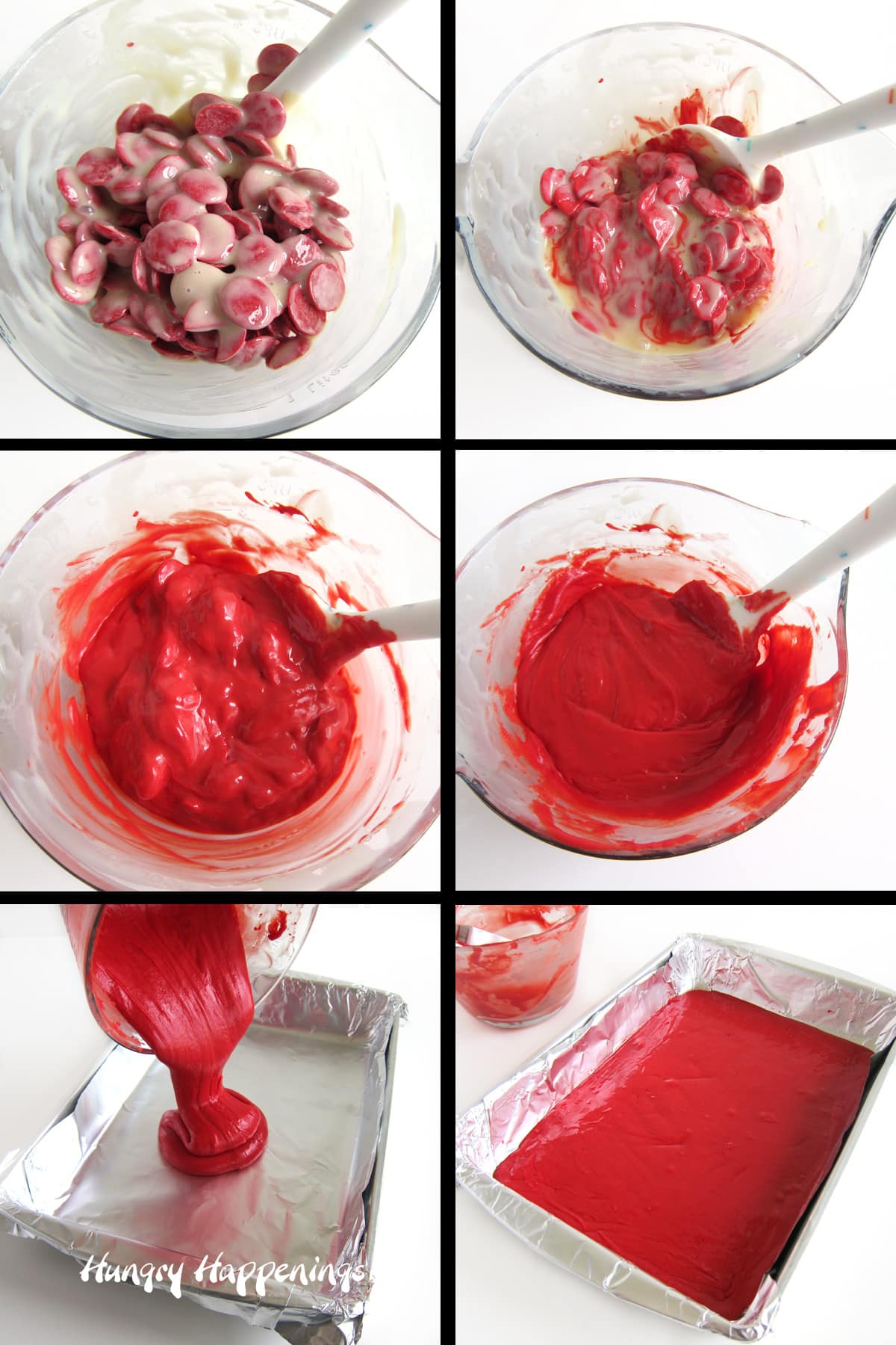 make red fudge using red candy melts and sweetened condensed milk