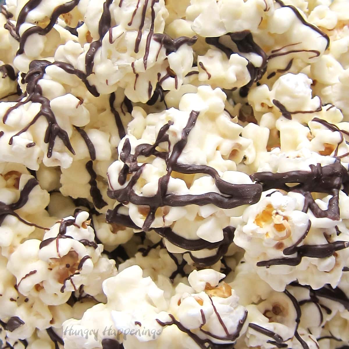 closeup of chocolate-coated popcorn