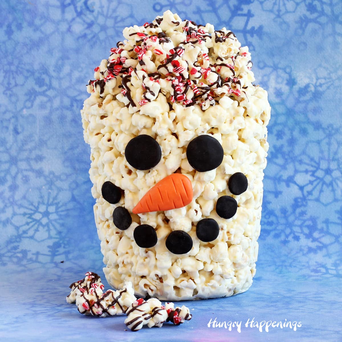 White Chocolate Snowman Popcorn Bucket