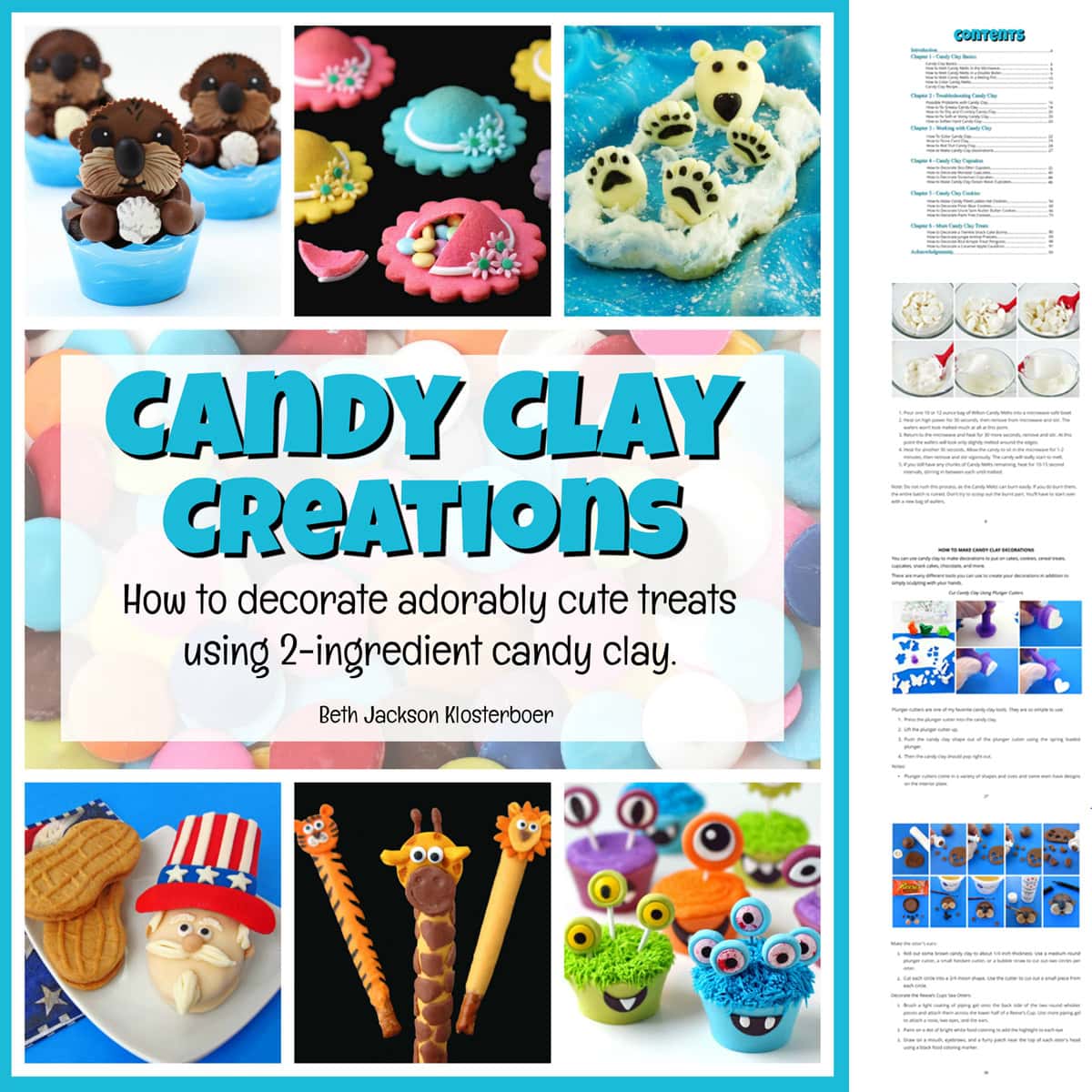 candy clay creations cookbook featuring modeling chocolate decorations