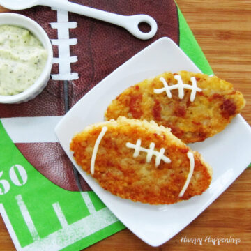football-shaped rice patties filled with Prosciutto and Asiago cheese served with pesto aioli.