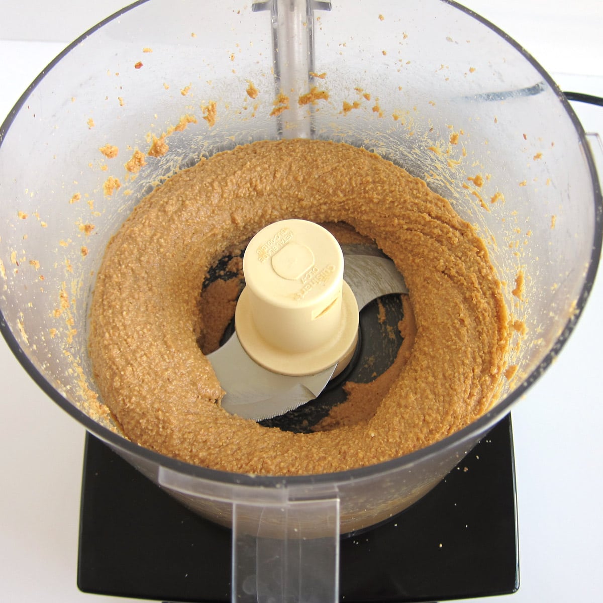 chunky peanut butter made in a food processor.